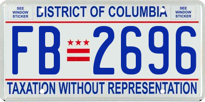 DC license plate FB2696