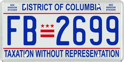 DC license plate FB2699