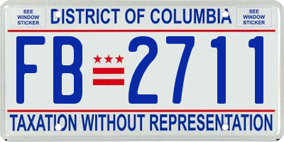 DC license plate FB2711