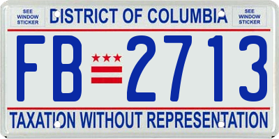 DC license plate FB2713