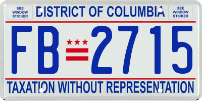 DC license plate FB2715