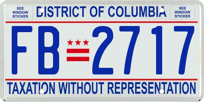 DC license plate FB2717