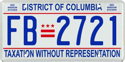 DC license plate FB2721