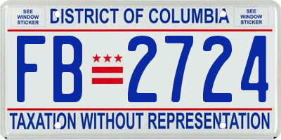 DC license plate FB2724