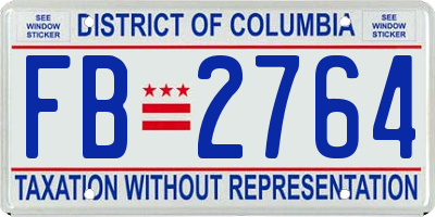 DC license plate FB2764