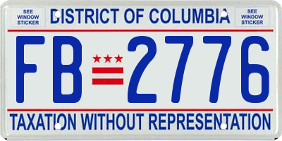 DC license plate FB2776