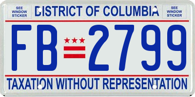 DC license plate FB2799