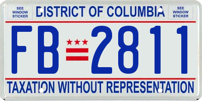 DC license plate FB2811