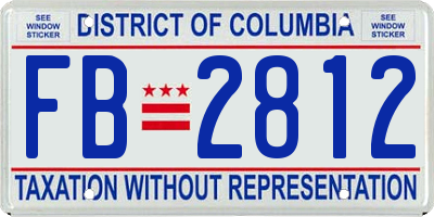 DC license plate FB2812