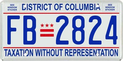 DC license plate FB2824