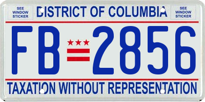 DC license plate FB2856