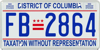 DC license plate FB2864