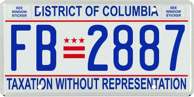 DC license plate FB2887