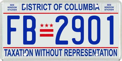 DC license plate FB2901