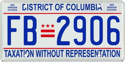 DC license plate FB2906