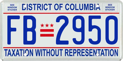 DC license plate FB2950