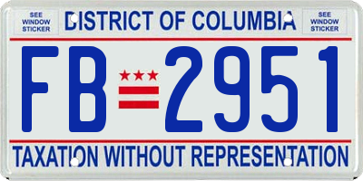 DC license plate FB2951