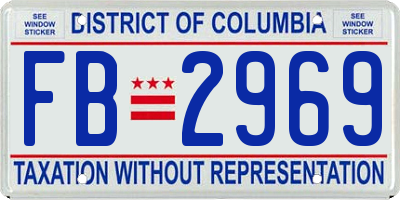 DC license plate FB2969