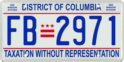 DC license plate FB2971