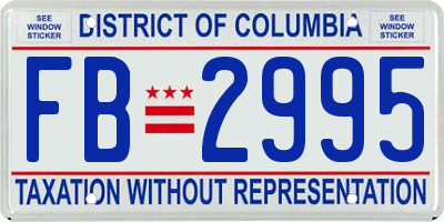 DC license plate FB2995