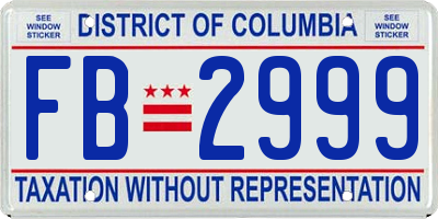 DC license plate FB2999