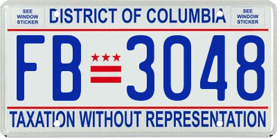 DC license plate FB3048