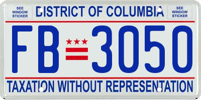 DC license plate FB3050