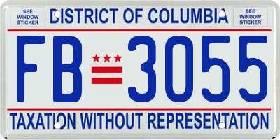 DC license plate FB3055