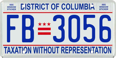 DC license plate FB3056