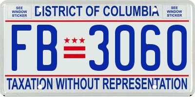 DC license plate FB3060