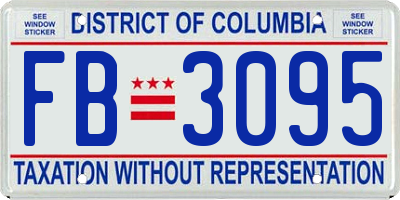 DC license plate FB3095