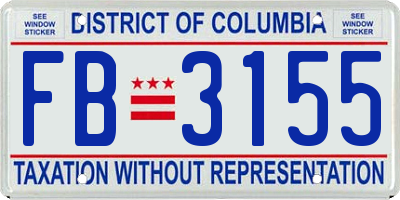 DC license plate FB3155