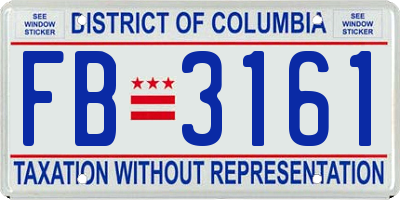 DC license plate FB3161