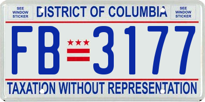 DC license plate FB3177