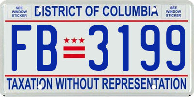 DC license plate FB3199