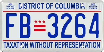 DC license plate FB3264