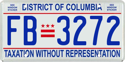 DC license plate FB3272