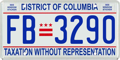 DC license plate FB3290