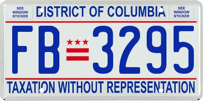 DC license plate FB3295