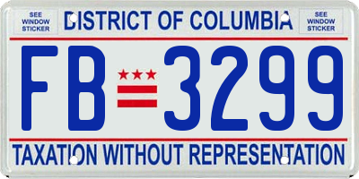 DC license plate FB3299