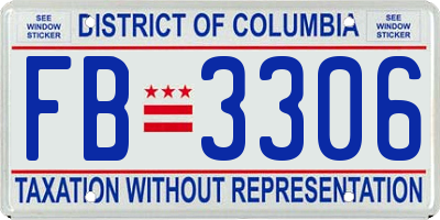 DC license plate FB3306