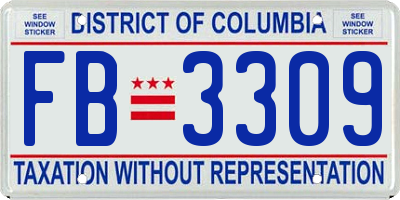 DC license plate FB3309