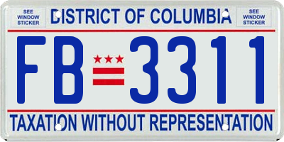 DC license plate FB3311