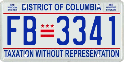 DC license plate FB3341