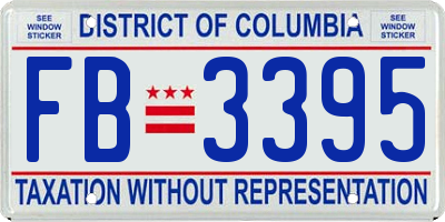 DC license plate FB3395