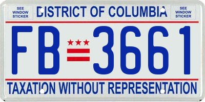 DC license plate FB3661