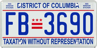 DC license plate FB3690