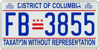 DC license plate FB3855