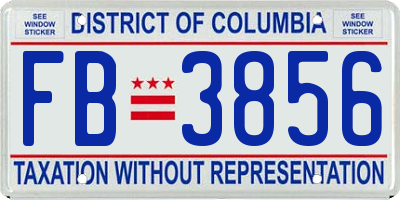 DC license plate FB3856