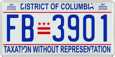 DC license plate FB3901